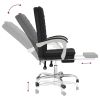 Reclining Office Chair Black Faux Leather
