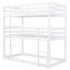 Twin over Twin over Twin Triple Bunk Bed,White