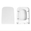 Square Toilet Seat with Grip Tight Seat Bumpers Heavy Duty Quiet Close Quick Release Easy Cleaning