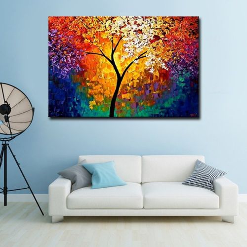 Hand Painted Canvas Oil Paintings Colorful Forest Landscape Abstract Wall Pictures Nordic Art Living Room Home Decor Frameless Hand Painted Canvas Oil Paintings Colorful Forest Landscape Abstract Wall Pictures Nordic Art Living Room Home Decor Frameless