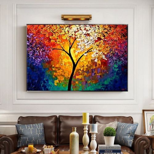 Hand Painted Canvas Oil Paintings Colorful Forest Landscape Abstract Wall Pictures Nordic Art Living Room Home Decor Frameless Hand Painted Canvas Oil Paintings Colorful Forest Landscape Abstract Wall Pictures Nordic Art Living Room Home Decor Frameless