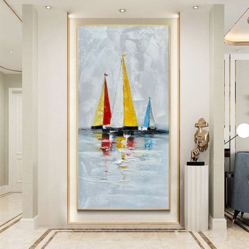 Abstract Wall Decor Palette Knife Oil Painting Seascape Picture Unframed Acrylic Canvas Wall Art Handmade Decorative Item Abstract Wall Decor Palette Knife Oil Painting Seascape Picture Unframed Acrylic Canvas Wall Art Handmade Decorative Item
