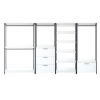 Fiona White Freestanding Walk in Wood Closet System with Metal Frame
